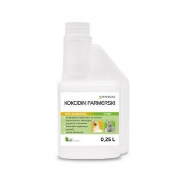 Kokcidin Farmerski przeciw kokcydiozie dla drobiu, gołębi, królików 250 ml